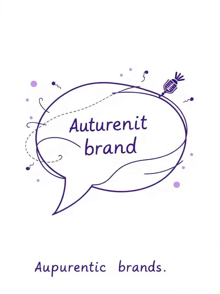 A graphic representing a unique brand voice, with elements of storytelling and messaging, reflecting DI Voice's focus on authentic communication.
